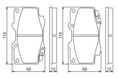 Тормозные колодки дисковые BOSCH 0 986 494 497