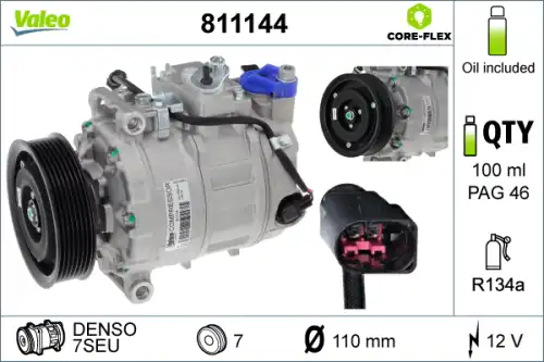 Компрессор, кондиционер 811144 VALEO
