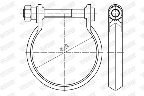 Хомут глушителя WALKER 80910