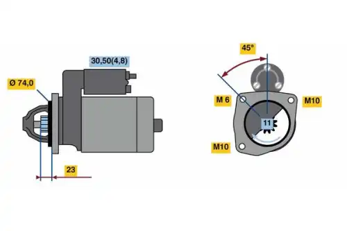 Стартер BOSCH 0 001 148 015