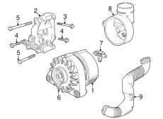 Компактный генератор !80A \BMW 3' E36, 5' E34 12 31 1 744 560