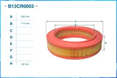 Фильтр воздушный CWORKS B13CR0003