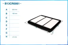 Фильтр воздушный CWORKS B13CR0061
