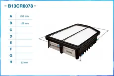 Фильтр воздушный CWORKS B13CR0078