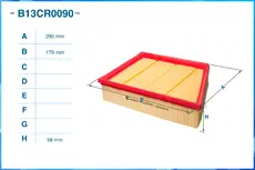 Фильтр воздушный CWORKS B13CR0090