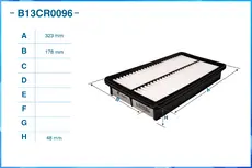 Фильтр воздушный CWORKS B13CR0096