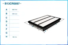 Фильтр воздушный CWORKS B13CR0097