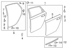 Ручка двери HONDA 72828TVAA01