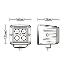 Фара АВТОЭЛЕКТРИКА AE12S4LEDLENS73HC