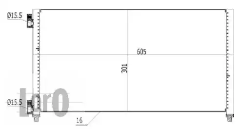 Конденсатор, кондиционер 016-016-0008 ABAKUS