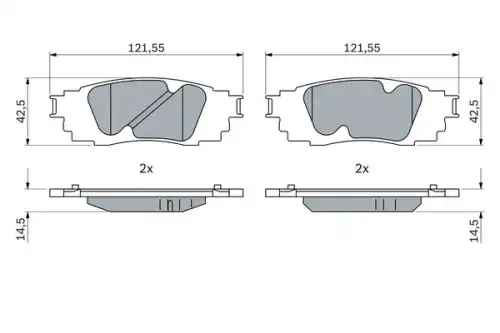 Тормозные колодки дисковые BOSCH 0 986 424 912