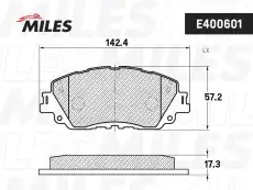 Тормозные колодки дисковые MILES E400601