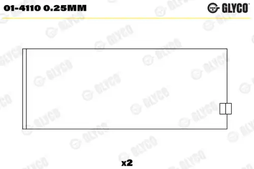 01-4110 0.25MM Шатунный подшипник GLYCO