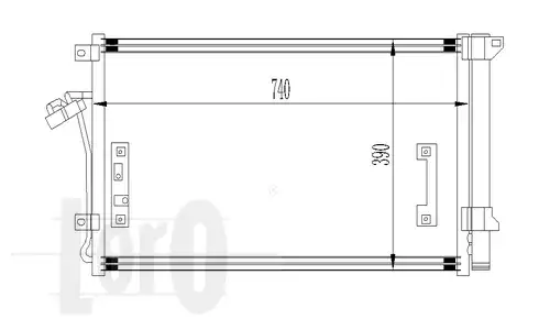 Радиатор кондиционера (конденсатор) LORO 003-016-0020