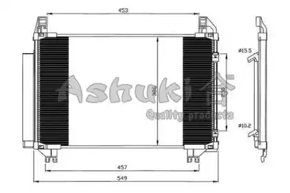 Радиатор кондиционера (конденсатор) ASHUKI T555-15