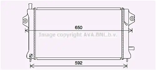 Радиатор системы охлаждения двигателя AVA MT2270