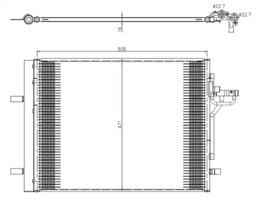 Радиатор кондиционера (конденсатор) NRF 350375