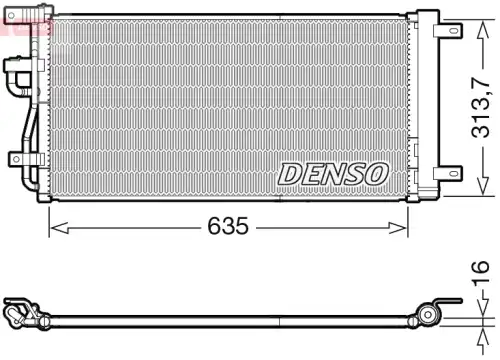 Радиатор кондиционера (конденсатор) DENSO DCN15007