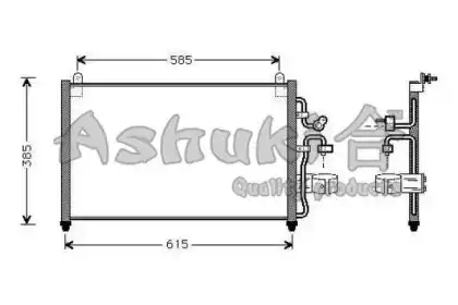 Радиатор кондиционера (конденсатор) ASHUKI J033-05