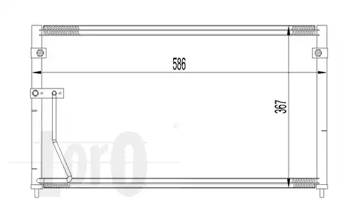 Радиатор кондиционера (конденсатор) LORO 030-016-0006