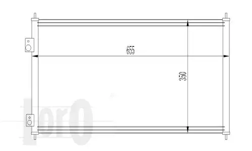 Радиатор кондиционера (конденсатор) LORO 018-016-0012
