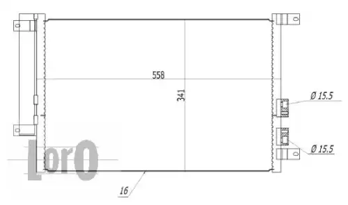 Радиатор кондиционера (конденсатор) LORO 002-016-0001