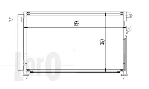 Радиатор кондиционера (конденсатор) LORO 024-016-0008