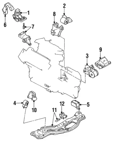 подушка ДВС передняя Maz GA2A39050 MAZDA