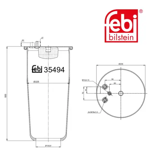 Пневмоподушка FEBI 35494