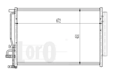 Радиатор кондиционера (конденсатор) LORO 037-016-0039