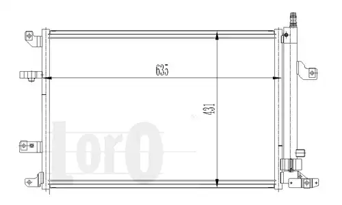 Радиатор кондиционера (конденсатор) LORO 052-016-0007