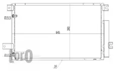 Радиатор кондиционера (конденсатор) LORO 051-016-0035