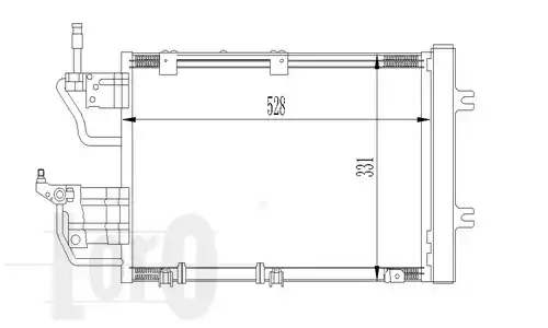 Радиатор кондиционера (конденсатор) LORO 037-016-0035