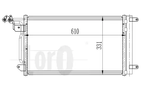 Радиатор кондиционера (конденсатор) LORO 003-016-0022
