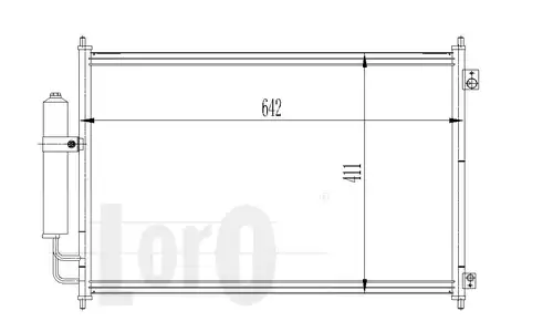Радиатор кондиционера (конденсатор) LORO 035-016-0025