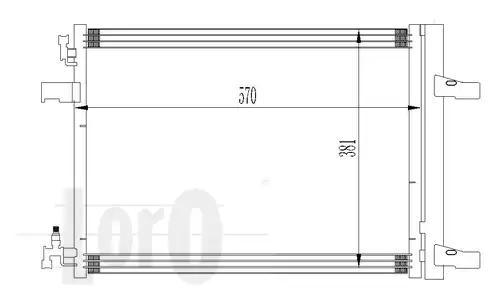 Радиатор кондиционера (конденсатор) LORO 037-016-0032