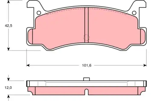 Тормозные колодки дисковые задняя ось TRW GDB375