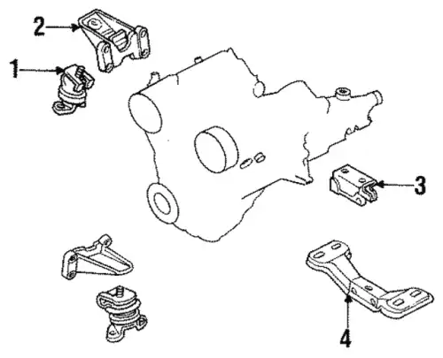 подушка ДВС левая+правая Maz LA0139040A MAZDA