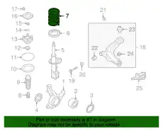 пружина передняя Maz LD4734011 MAZDA