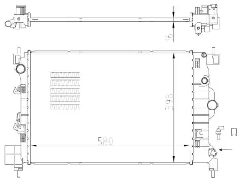 Радиатор системы охлаждения двигателя NRF 550003