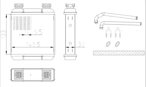 Радиатор печки NRF 54411