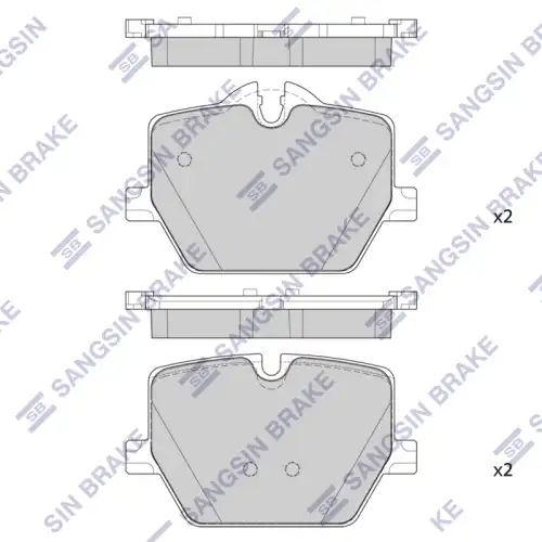 Тормозные колодки дисковые задняя ось SANGSIN SP4396