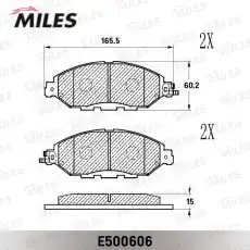 Тормозные колодки дисковые передняя ось MILES E500606