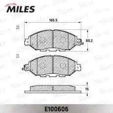 Тормозные колодки дисковые MILES E100606