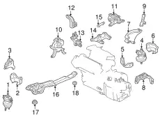 подушка ДВС правая Maz T00139060D MAZDA