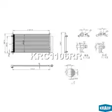 Радиатор кондиционера (конденсатор) KRAUF KRC1106RR