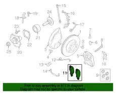 Тормозные колодки дисковые PORSCHE 98135193904