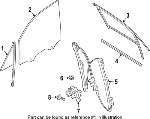 DOOR WINDOW (FIXED) 9Y3845113B PORSCHE