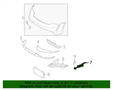 HOLDER FOR BUMPER COVER 9J1807227B PORSCHE