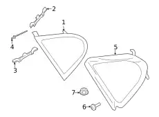 SIDE WINDOW 971845297S PORSCHE